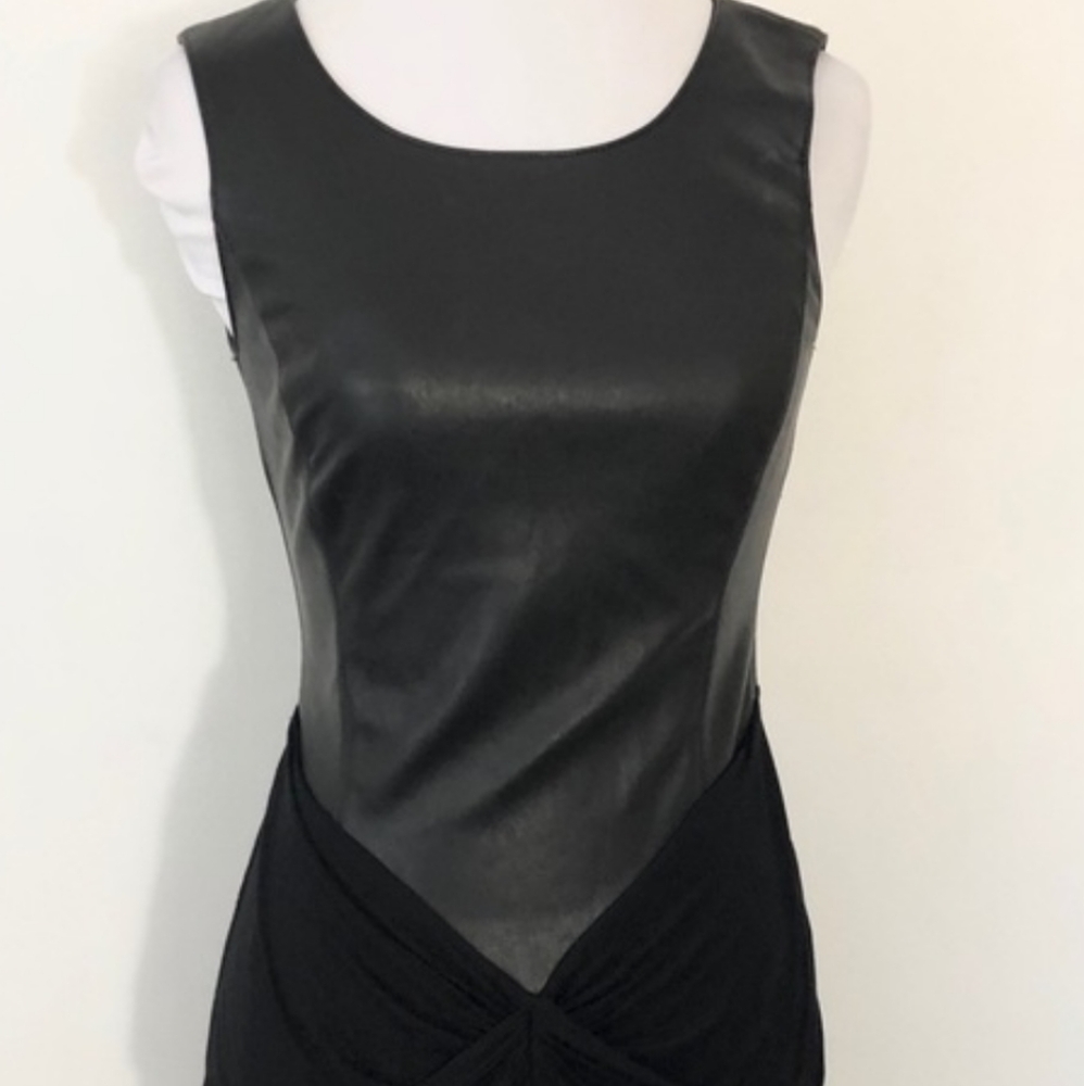 Little Black Dress Size 4 Revolve Vegan Leather Bailey 44 - Picture 5 of 15